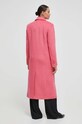Odzież United Colors of Benetton płaszcz z domieszką wełny 2N3GDN038.11F różowy