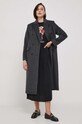 United Colors of Benetton płaszcz z domieszką wełny 2STBDN038.901 szary AW23