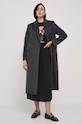 United Colors of Benetton płaszcz z domieszką wełny 2STBDN038.901 szary AW23