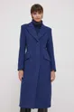Μάλλινο παλτό Sisley μπλε