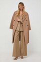Вовняне пальто BOSS 50499811 бежевий AW23