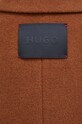 Шерстяное пальто HUGO 50505218 коричневый