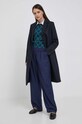 Tommy Hilfiger płaszcz wełniany WW0WW39753 granatowy AW23