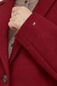 Vlnený kabát Tommy Hilfiger WW0WW39753 burgundské