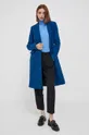 Vlnený kabát Tommy Hilfiger modrá