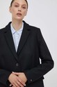 Vlnený kabát Tommy Hilfiger čierna WW0WW39753