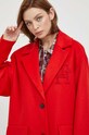 Tommy Hilfiger płaszcz wełniany czerwony WW0WW39756