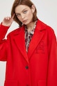 Μάλλινο παλτό Tommy Hilfiger κόκκινο WW0WW39756