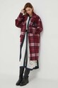 Tommy Hilfiger płaszcz wełniany WW0WW39761 bordowy AW23