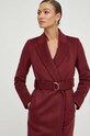 Patrizia Pepe płaszcz wełniany 2O0120.A171 bordowy