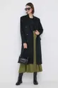 Μάλλινο παλτό Calvin Klein μαύρο