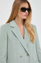 Twinset palton din lana verde 232TT2262