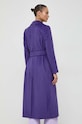 Дрехи Палто с вълна Twinset 232TT2260 виолетов