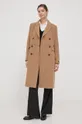 Dkny cappotto in lana marrone