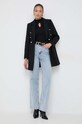 Μάλλινο παλτό Morgan GDALI.NOIR μαύρο AW23