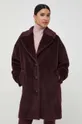 Шерстяное пальто Marella бордо
