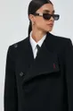 czarny Victoria Beckham płaszcz wełniany