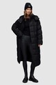 Kabát AllSaints ALLANA PUFFER s kapucí černá WO133V