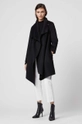 μαύρο Παλτό AllSaints MONUMENT EVE COAT Γυναικεία