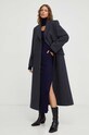 Vlněný kabát By Malene Birger Q72024005 černá AW23