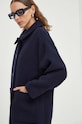 Vlněný kabát American Vintage námořnická modř BAZ17BFH23