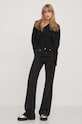 Μπουφάν από μίγμα μαλλιού Abercrombie & Fitch KI144.3303.900 μαύρο AW23