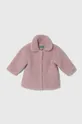 μωβ Παιδικό παλτό United Colors of Benetton Για κορίτσια