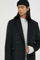 nero Bruuns Bazaar cappotto con aggiunta di lana