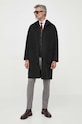 Calvin Klein płaszcz wełniany K10K111601 czarny AW23