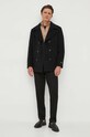 Liu Jo gyapjúkabát M223P105BRUSHPEACOAT fekete AW23