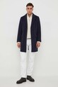 United Colors of Benetton płaszcz wełniany 2YDTUN012.616. granatowy AW23