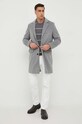 United Colors of Benetton płaszcz wełniany 2YDTUN012.907 szary AW23