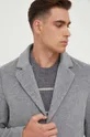 sivá Vlnený kabát United Colors of Benetton