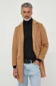 beige United Colors of Benetton cappotto in lana