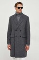 Sisley płaszcz z domieszką wełny 262YSN02O.901 szary AW23