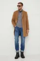 Шерстяное пальто Tommy Hilfiger коричневый