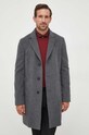 BOSS płaszcz wełniany 50502250 szary AW23