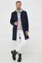 Шерстяное пальто Calvin Klein тёмно-синий