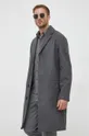 сірий Вовняне пальто Calvin Klein Чоловічий