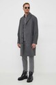 Μάλλινο παλτό Calvin Klein K10K111745 γκρί AW23