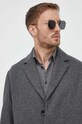 Μάλλινο παλτό Calvin Klein γκρί K10K111745