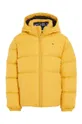 Дитяча пухова куртка Tommy Hilfiger жовтий