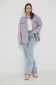 Шерстяная куртка-бомбер Calvin Klein K20K205856 фиолетовой AW23