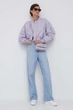 Calvin Klein Jeans kurtka bomber J20J221378 fioletowy AW23