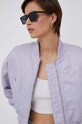 Bomber jakna Calvin Klein Jeans vijolična J20J221378