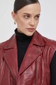 Pepe Jeans vesta din piele burgundia PL402240.299