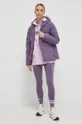 Пуховая куртка adidas фиолетовой