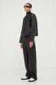 Шкіряна куртка Samsoe Samsoe F23300187 чорний AW23