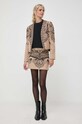 Twinset marynarka z domieszką lnu 232TP2670 beżowy AW23