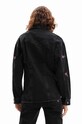 Desigual geacă din denim 23WWED33 WOMAN DENIM TRUCKER JACKET 23WWED33 negru AW23